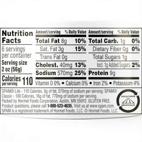 SPAM Lite Canned Meat Low Fat High Protein Grocery-1