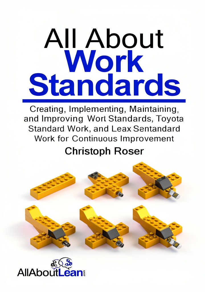 Installing All About Lean Business Quality Control Manufacturing Book on a wooden desk