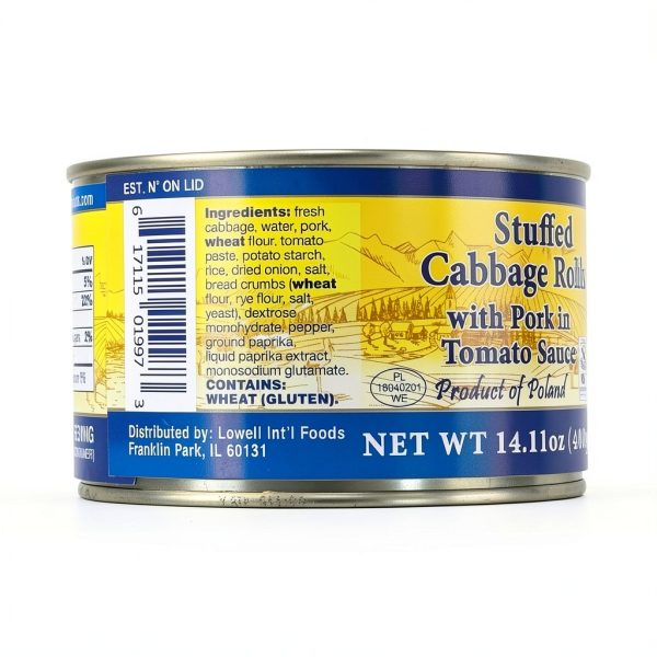 Stuffed Cabbage Rolls Lowell Foods Canned Pork-2