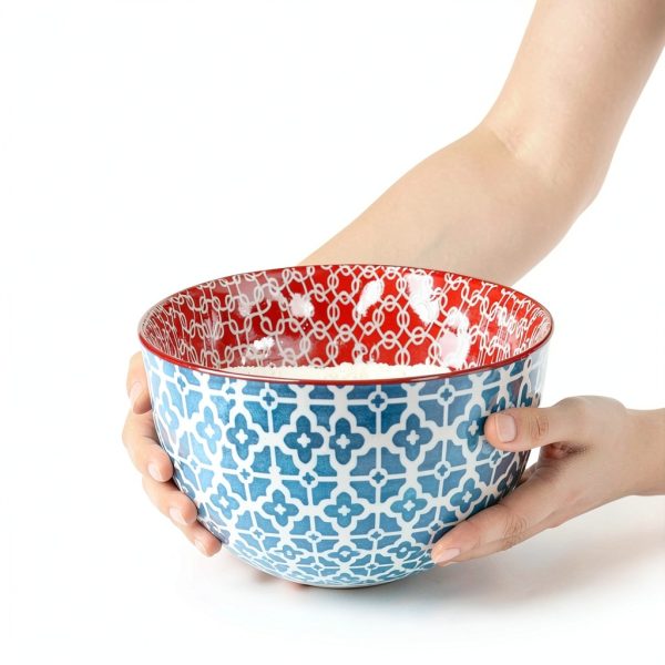 Ceramic Mixing Bowls DOWAN Handmade 3 Piece Set-5