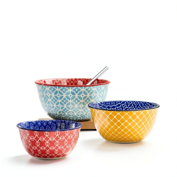 Ceramic Mixing Bowls DOWAN Handmade 3 Piece Set-1