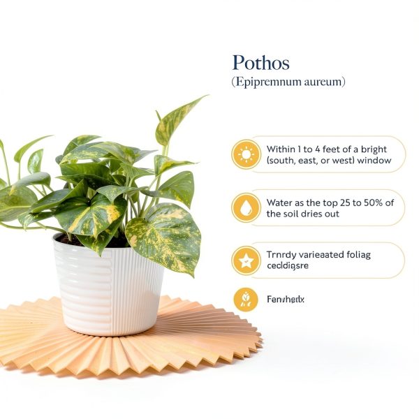 Costa Farms Golden Pothos Live Plant, Devil's Ivy in Decorative Pot, Easy to Maintain Vining Indoor Houseplant, Shelf, Room, or Office Decor, House Warming Gift, 12-14 Inches Tall-5